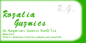 rozalia guzmics business card